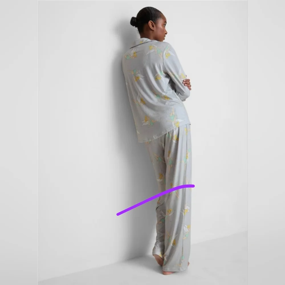 SALE! LAst 1! Disney Tinkerbell Gray Pajama Set Long Sleeves And Pants SOFT - Picture 5 of 8